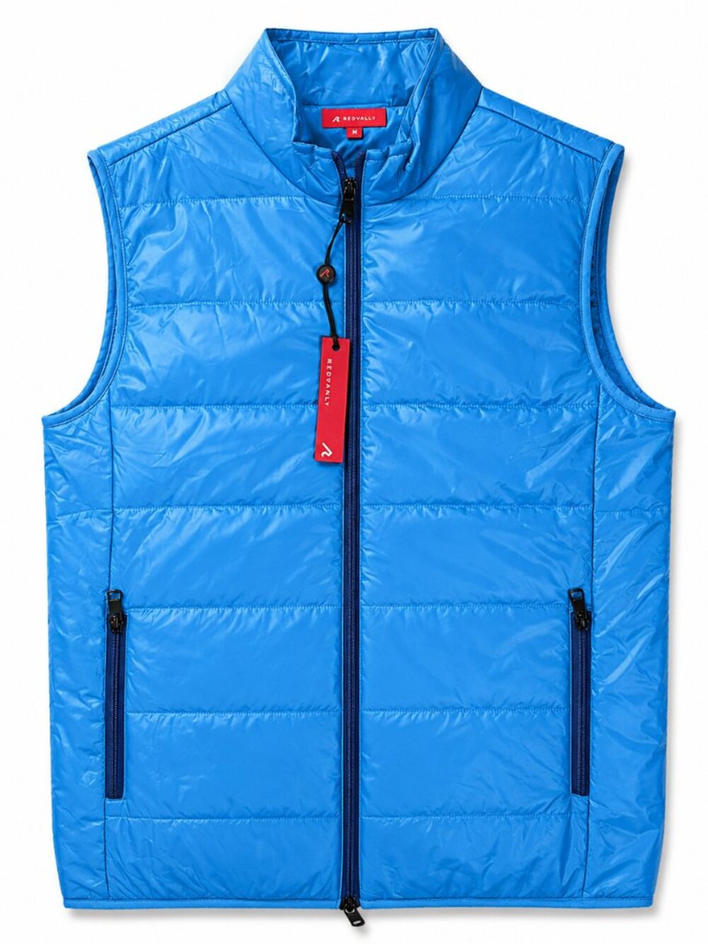 NWT Redvanly Men's Bolton Vest Malibu Blue Quilted Puffer Large L